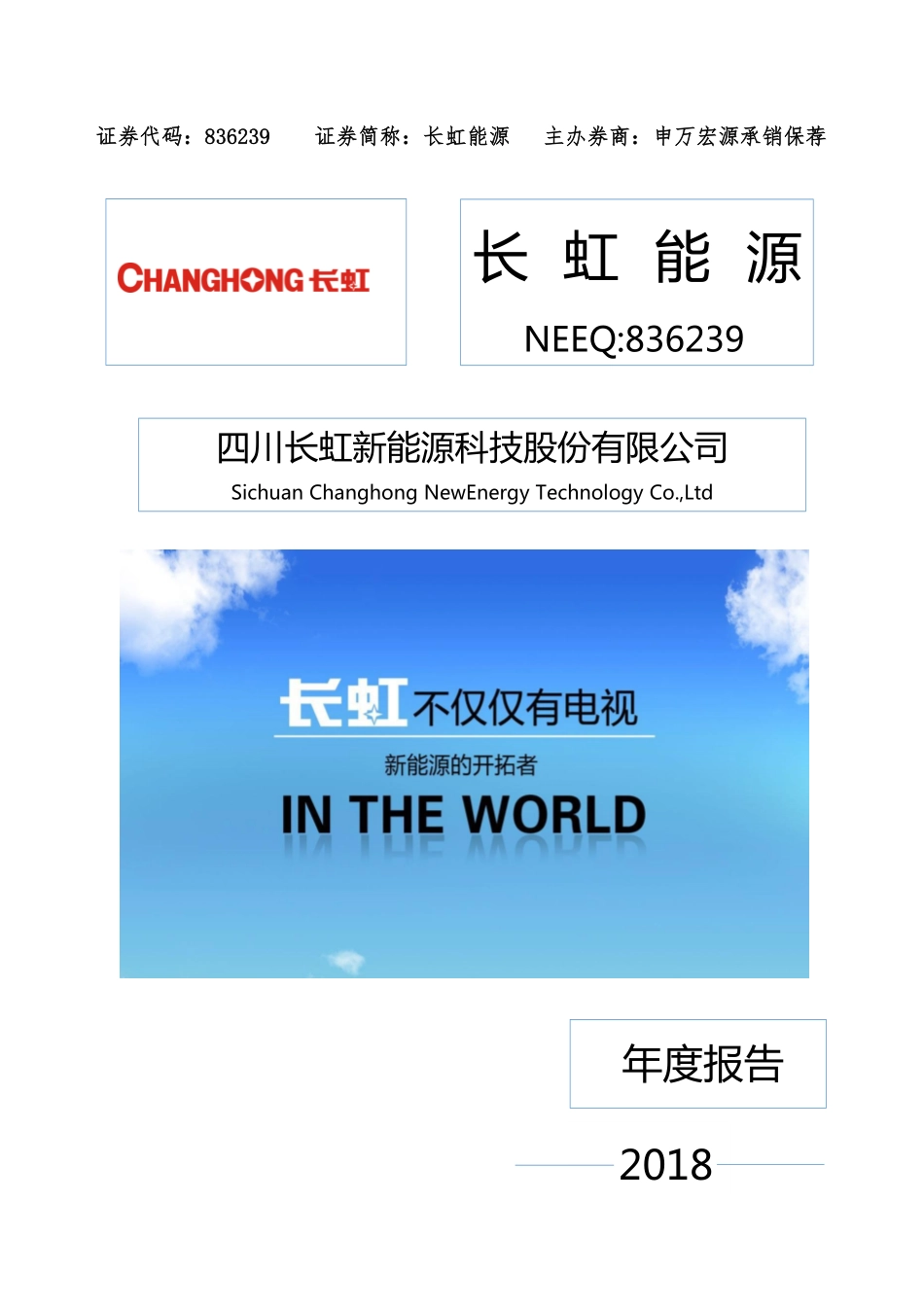 836239_2018_长虹能源_2018年年度报告_2020-10-14.pdf_第1页