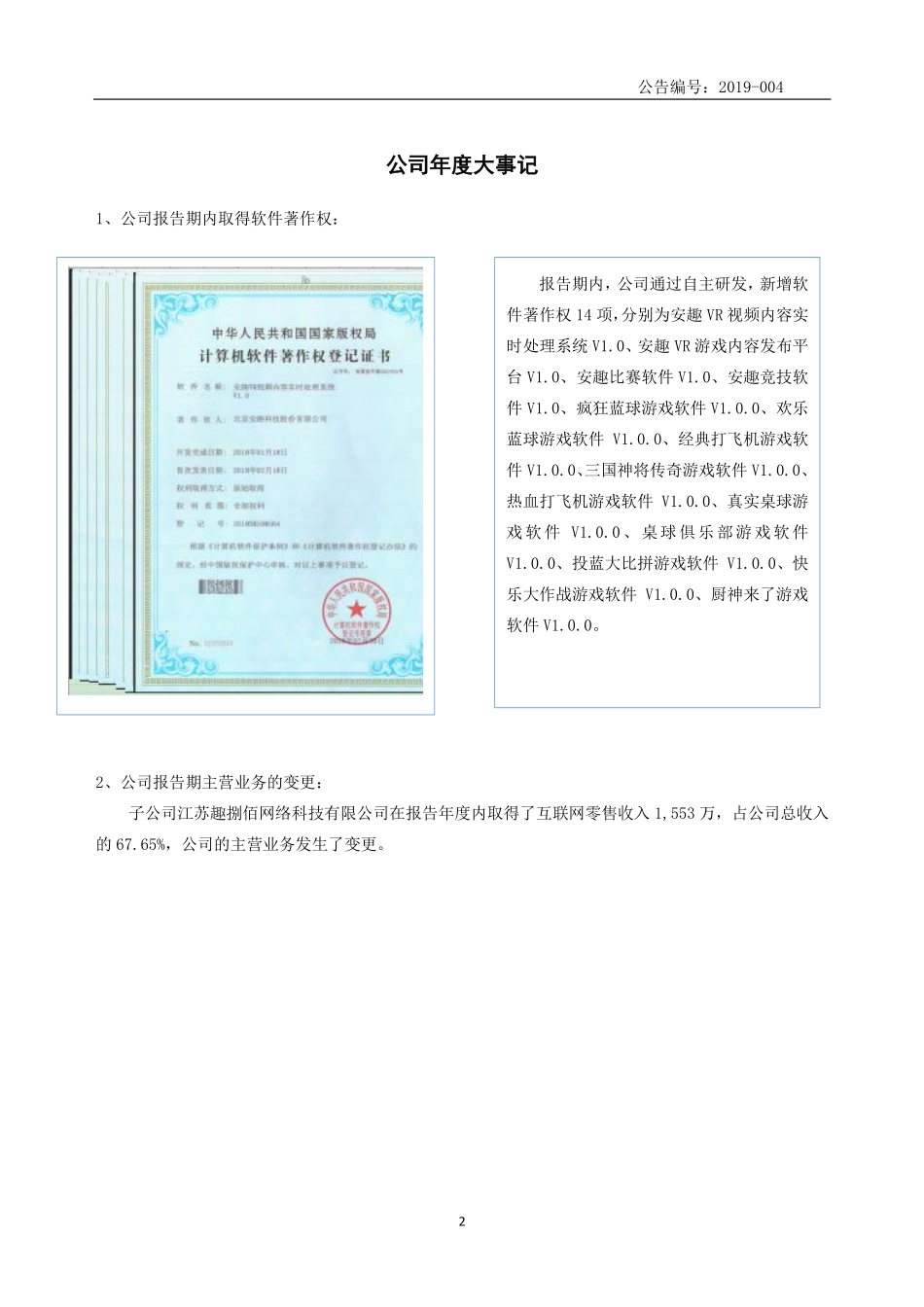 835804_2018_安趣股份_2018年年度报告_2019-04-17.pdf_第2页