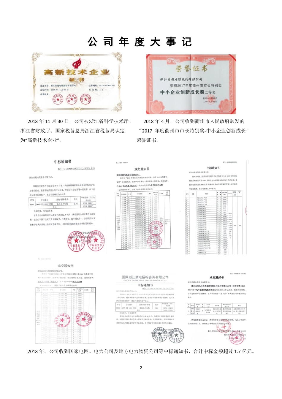 836209_2018_启超电缆_2018年年度报告_2019-04-28.pdf_第2页