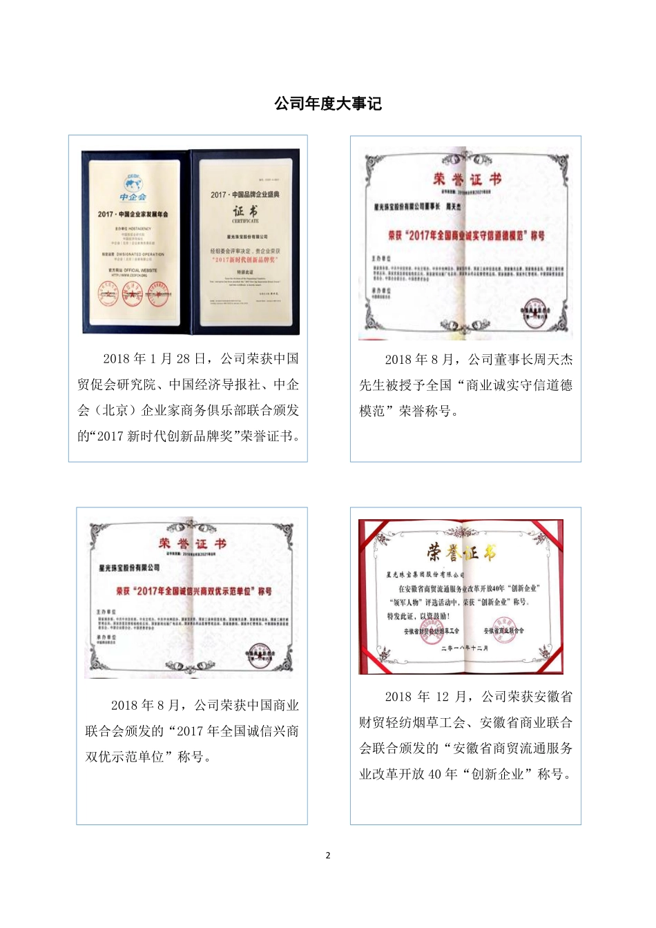 836379_2018_星光珠宝_2018年年度报告_2019-06-13.pdf_第2页