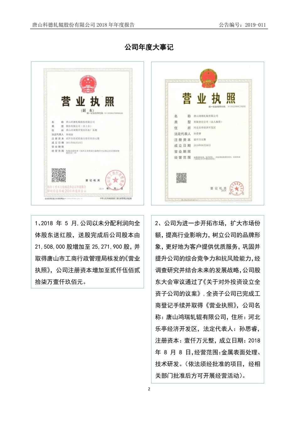 837150_2018_科德股份_2018年年度报告_2019-04-09.pdf_第2页