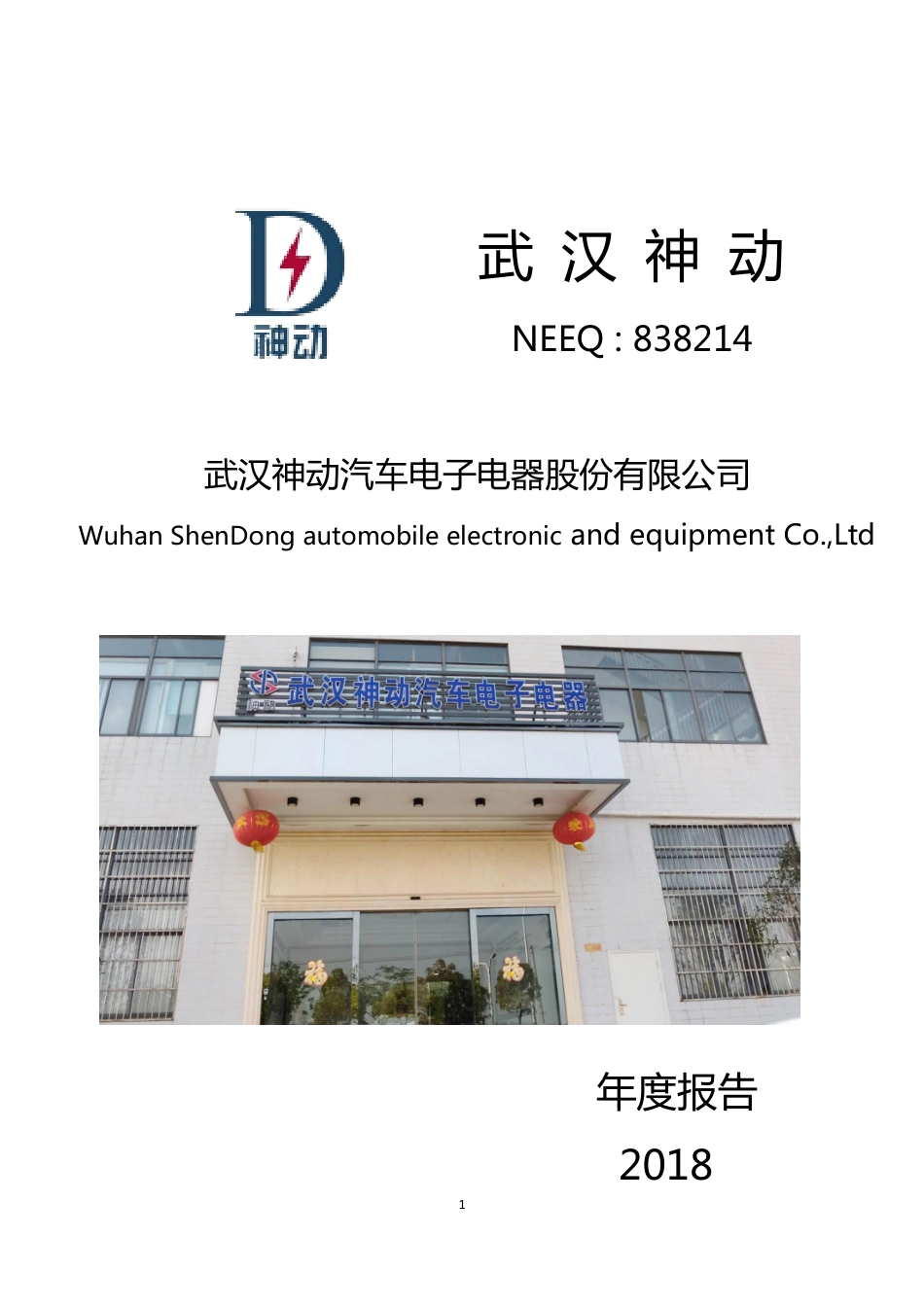838214_2018_武汉神动_2018年年度报告_2019-04-18.pdf_第1页