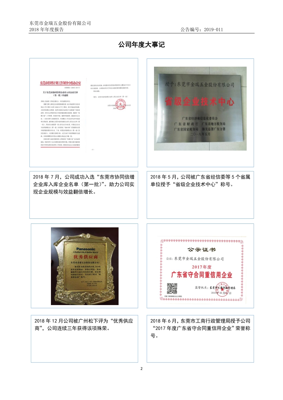 871338_2018_金瑞股份_2018年年度报告_2019-04-14.pdf_第2页