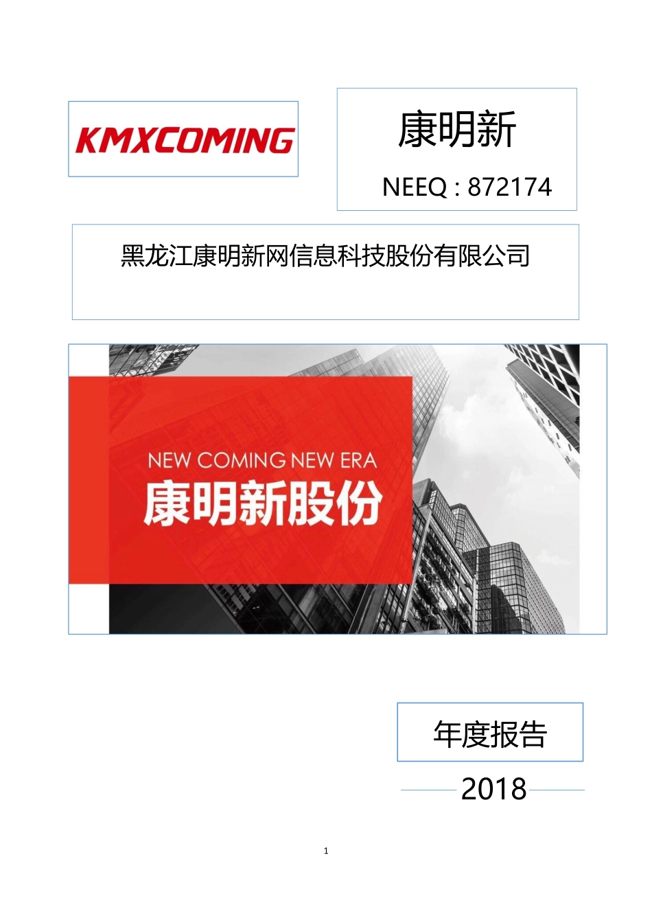 872174_2018_康明新_2018年年度报告_2019-04-25.pdf_第1页