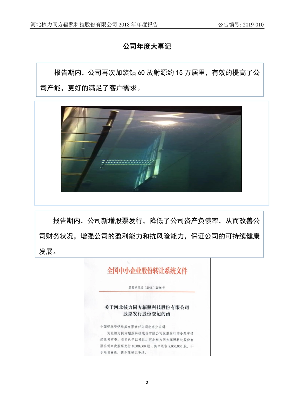 872241_2018_同方辐照_2018年年度报告_2019-04-25.pdf_第2页