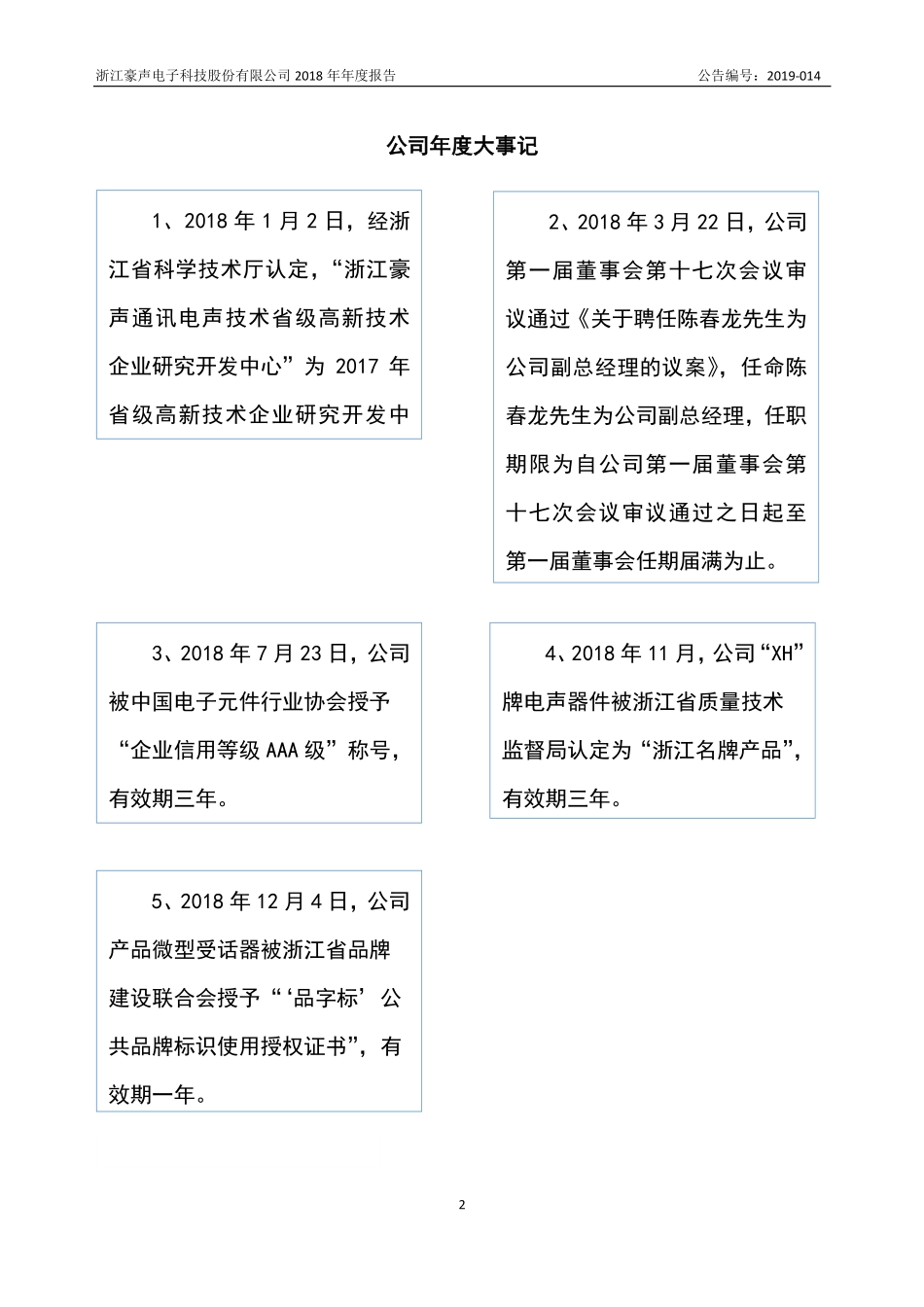838701_2018_豪声电子_2018年年度报告_2019-04-16.pdf_第2页