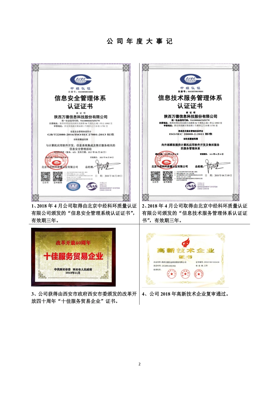 838735_2018_万德信息_2018年年度报告_2019-03-27.pdf_第2页