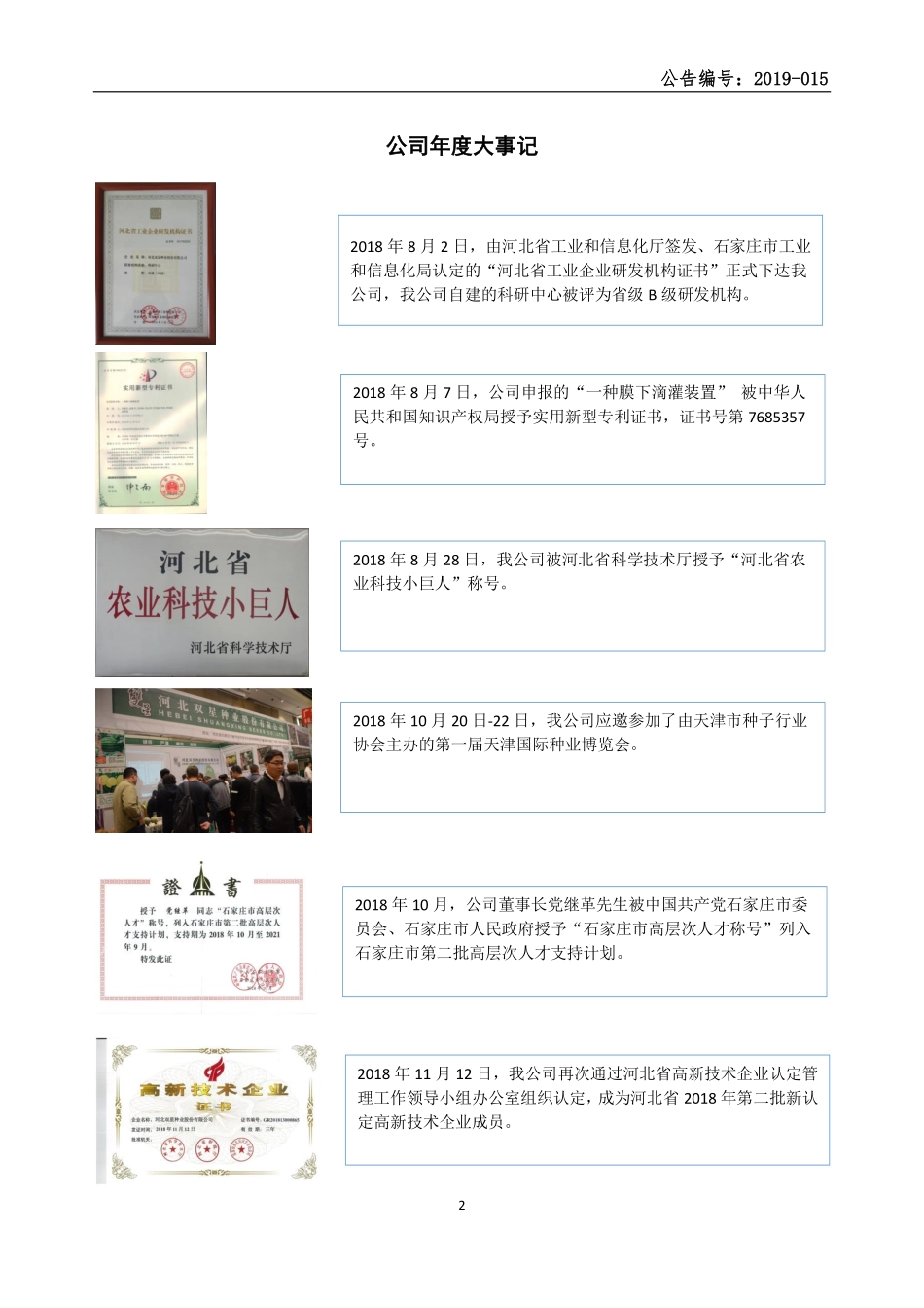 838998_2018_双星种业_2018年年度报告_2019-04-24.pdf_第2页