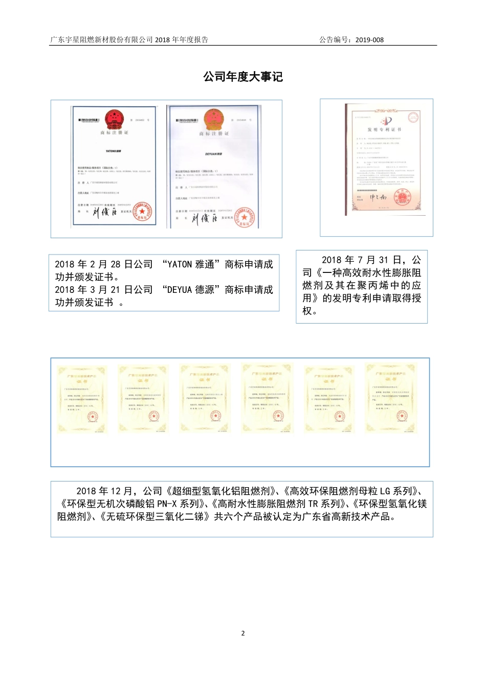 839924_2018_宇星新材_2018年年度报告_2019-04-11.pdf_第2页