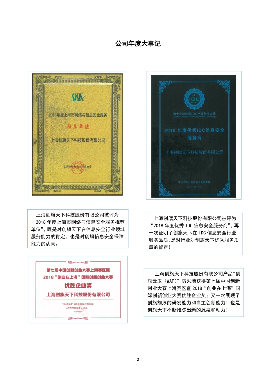 870050_2018_创旗天下_2018年年度报告_2019-04-21.pdf_第2页
