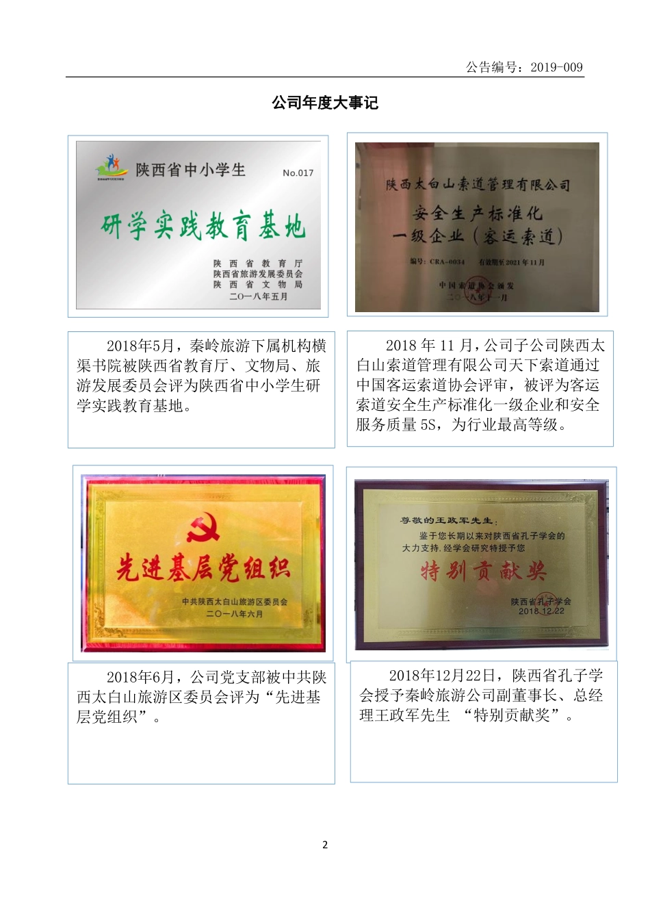 870256_2018_秦岭旅游_2018年年度报告_2019-04-09.pdf_第2页