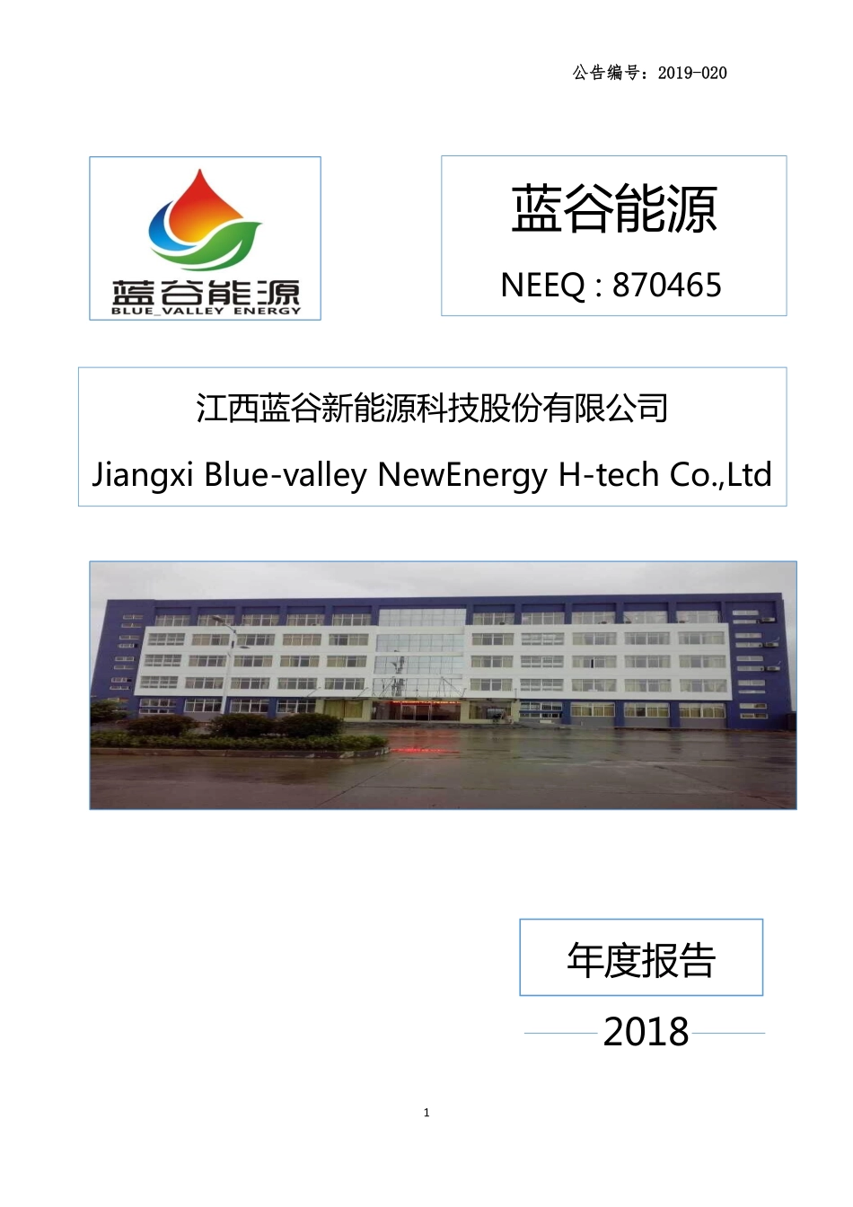 870465_2018_蓝谷能源_2018年年度报告_2019-05-29.pdf_第1页