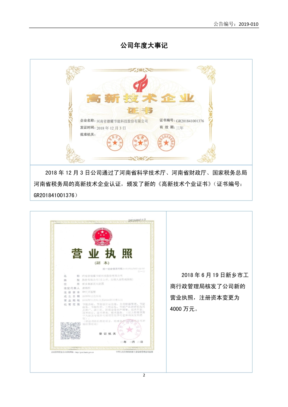 870577_2018_德耀科技_2018年年度报告_2019-04-22.pdf_第2页