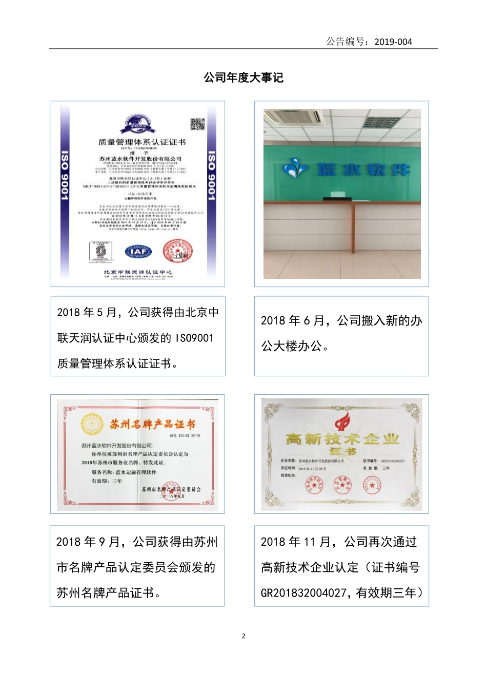 872388_2018_蓝水软件_2018年年度报告_2019-04-11.pdf_第2页