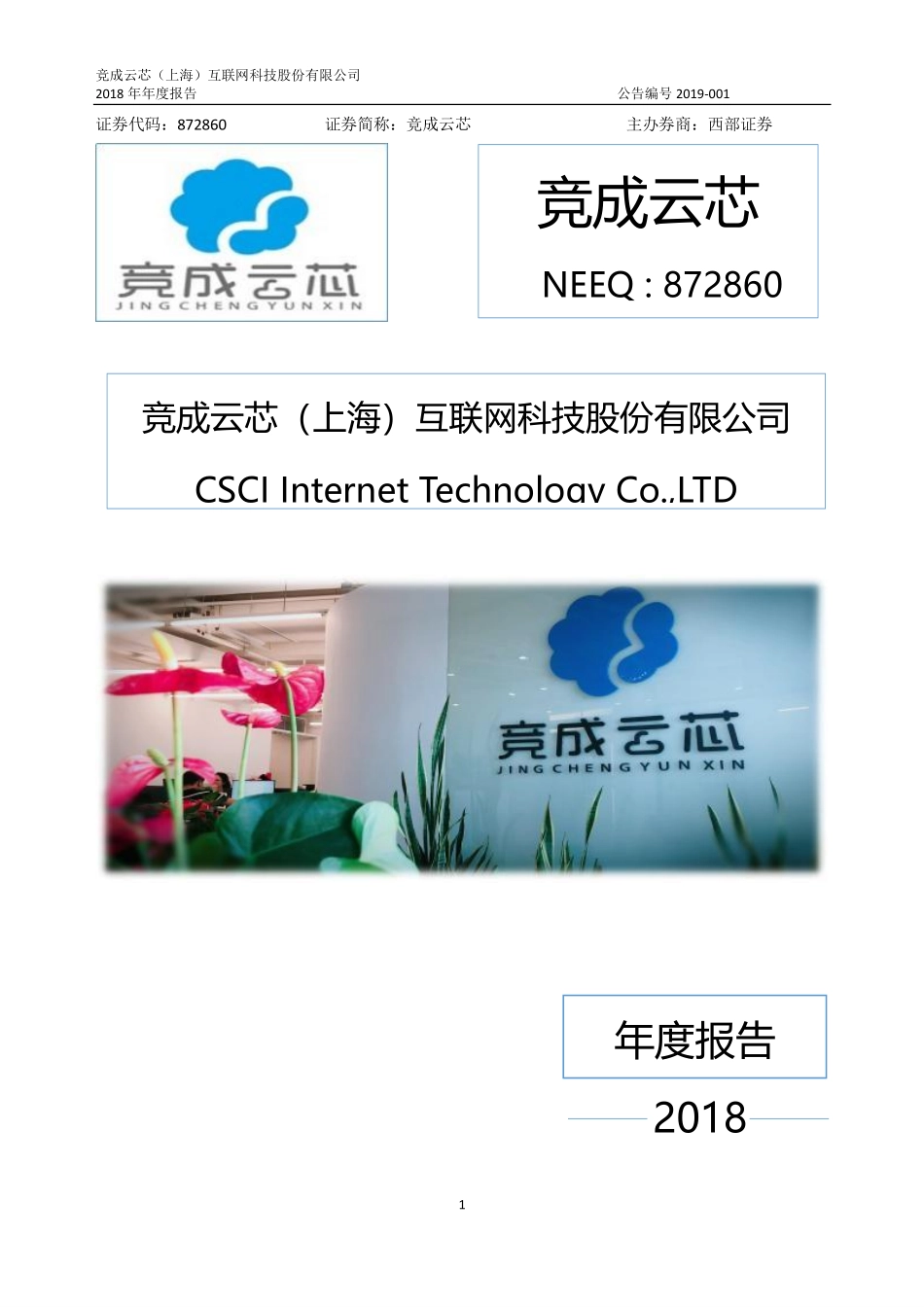 872860_2018_竞成云芯_2018年年度报告_2019-04-18.pdf_第1页