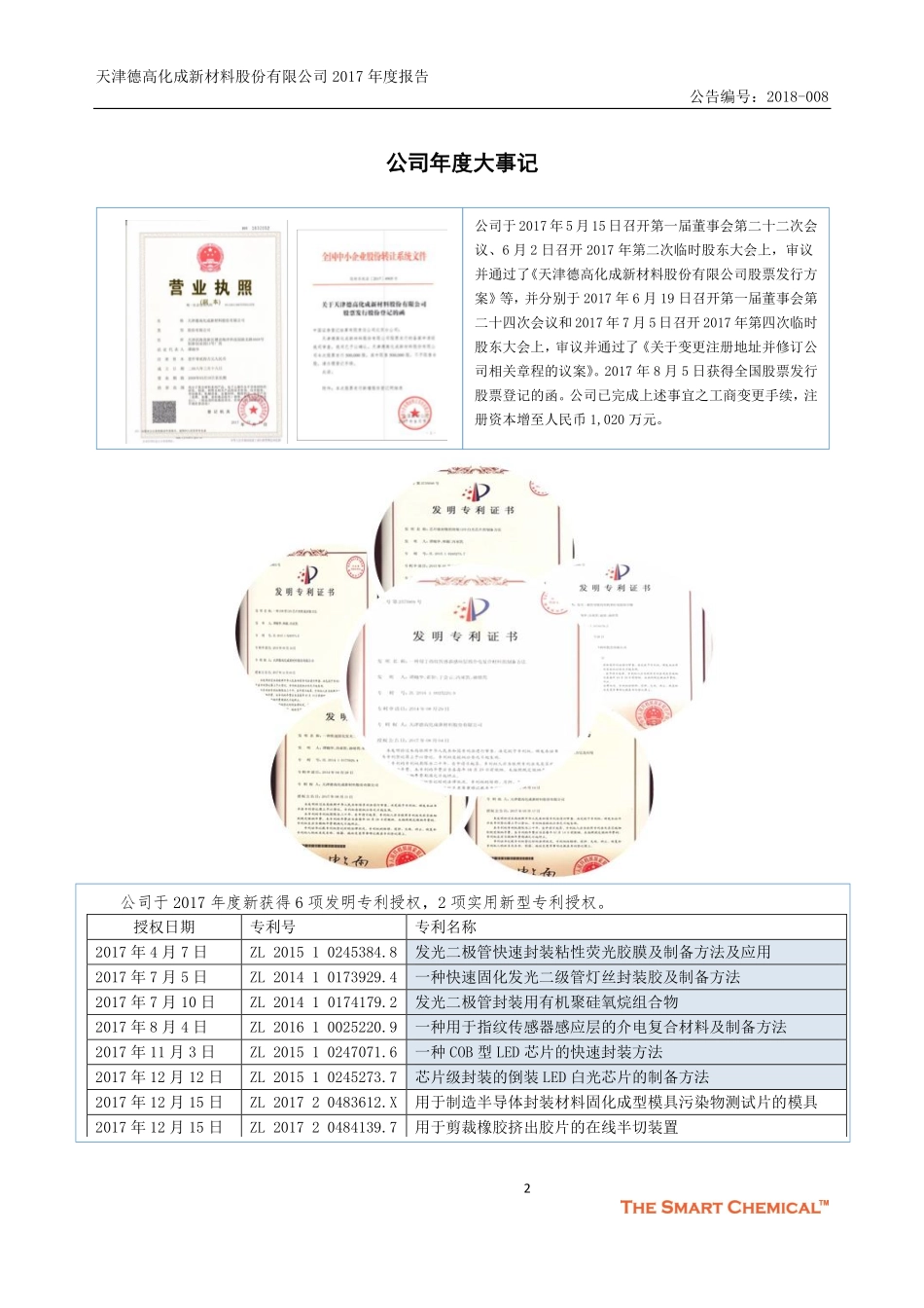 831756_2017_德高化成_2017年年度报告_2018-03-15.pdf_第2页