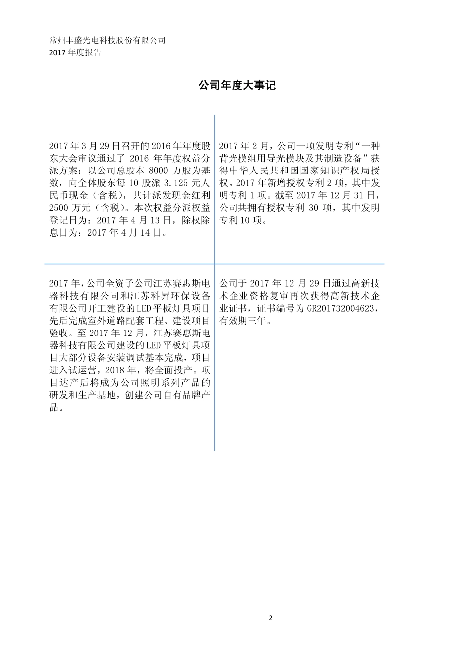 834563_2017_丰盛光电_2017年年度报告_2018-03-08.pdf_第2页