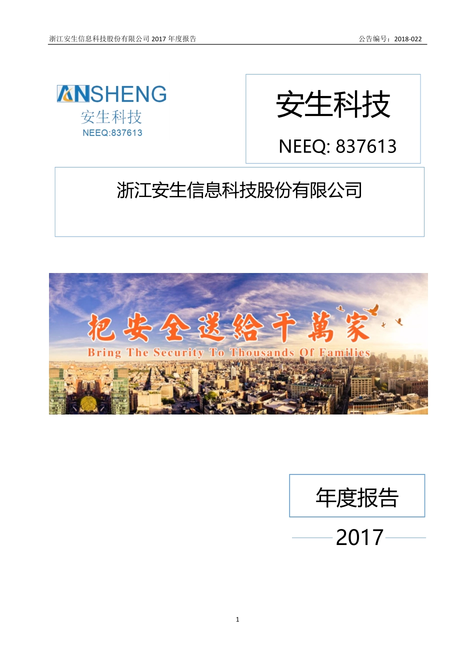 837613_2017_安生科技_2017年年度报告_2018-04-25.pdf_第1页