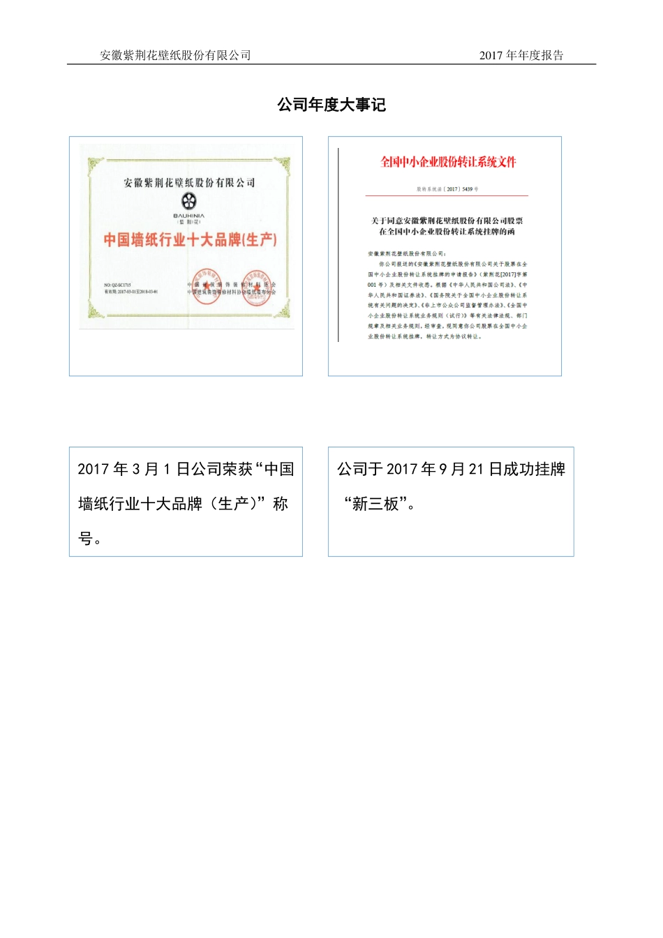 872201_2017_紫荆花_2017年公司年度报告_2018-04-02.pdf_第2页