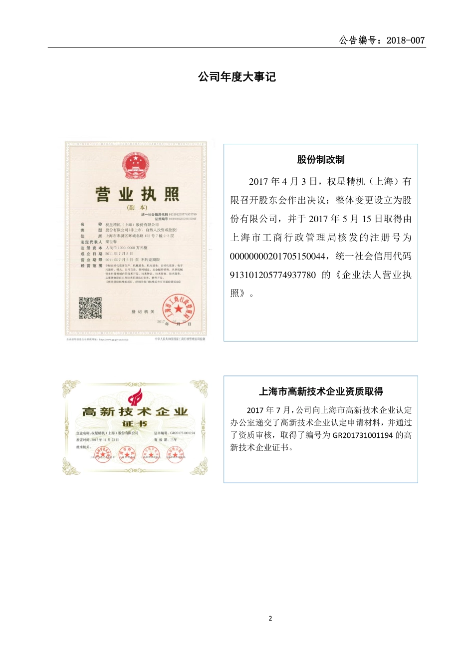 872523_2017_权星精机_2017年年度报告_2018-04-25.pdf_第2页