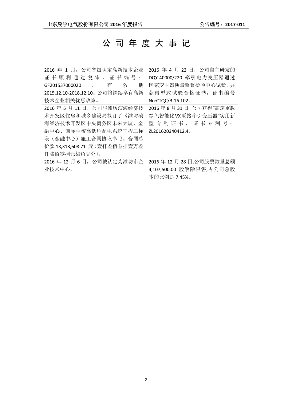 831957_2016_晨宇电气_2016年年度报告_2017-04-25.pdf_第2页