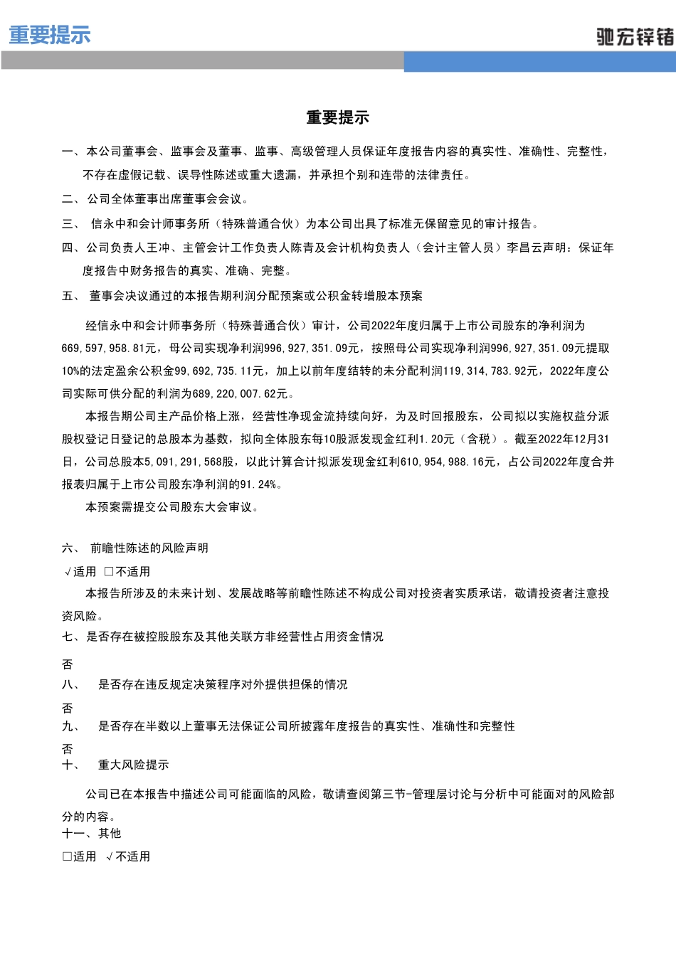 600497_2022_驰宏锌锗_驰宏锌锗2022年年度报告_2023-04-20.pdf_第2页