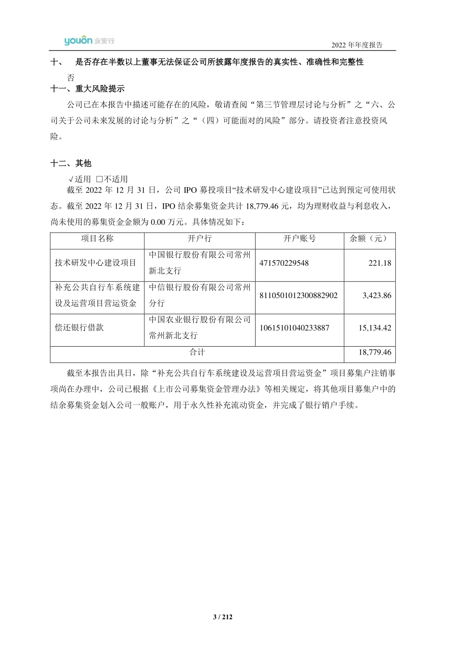 603776_2022_永安行_永安行：2022年年度报告_2023-04-20.pdf_第3页