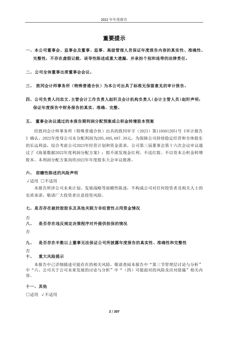 603138_2022_海量数据_海量数据2022年年度报告_2023-04-19.pdf_第2页