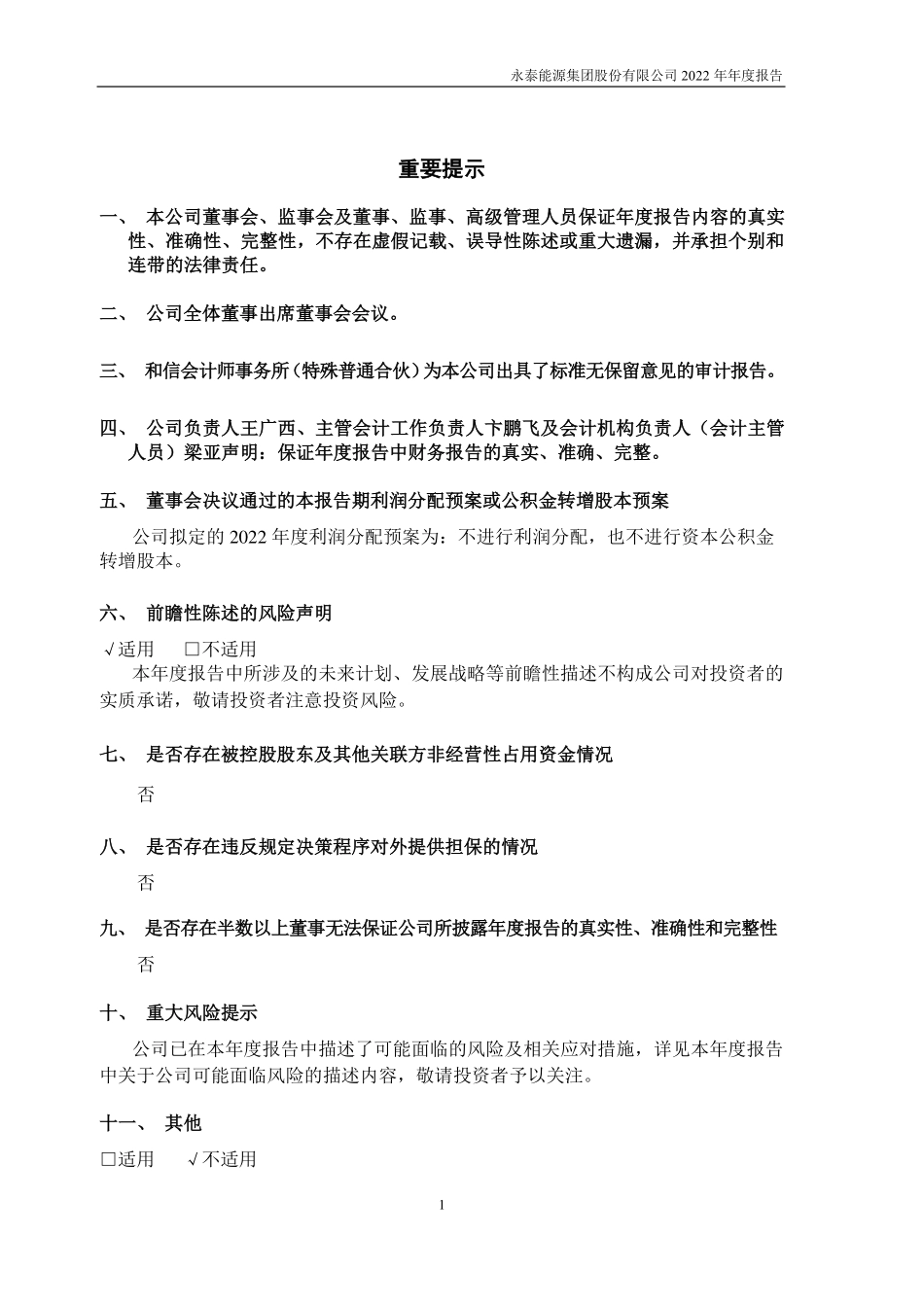 600157_2022_永泰能源_永泰能源集团股份有限公司2022年年度报告_2023-04-27.pdf_第2页