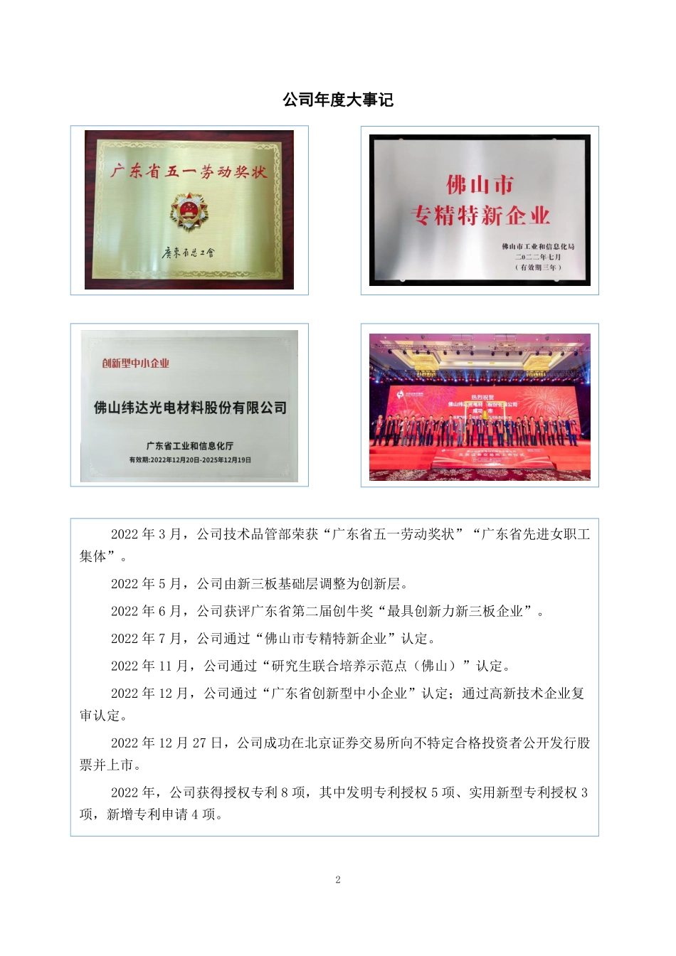 873001_2022_纬达光电_2022年年度报告_2023-03-23.pdf_第2页