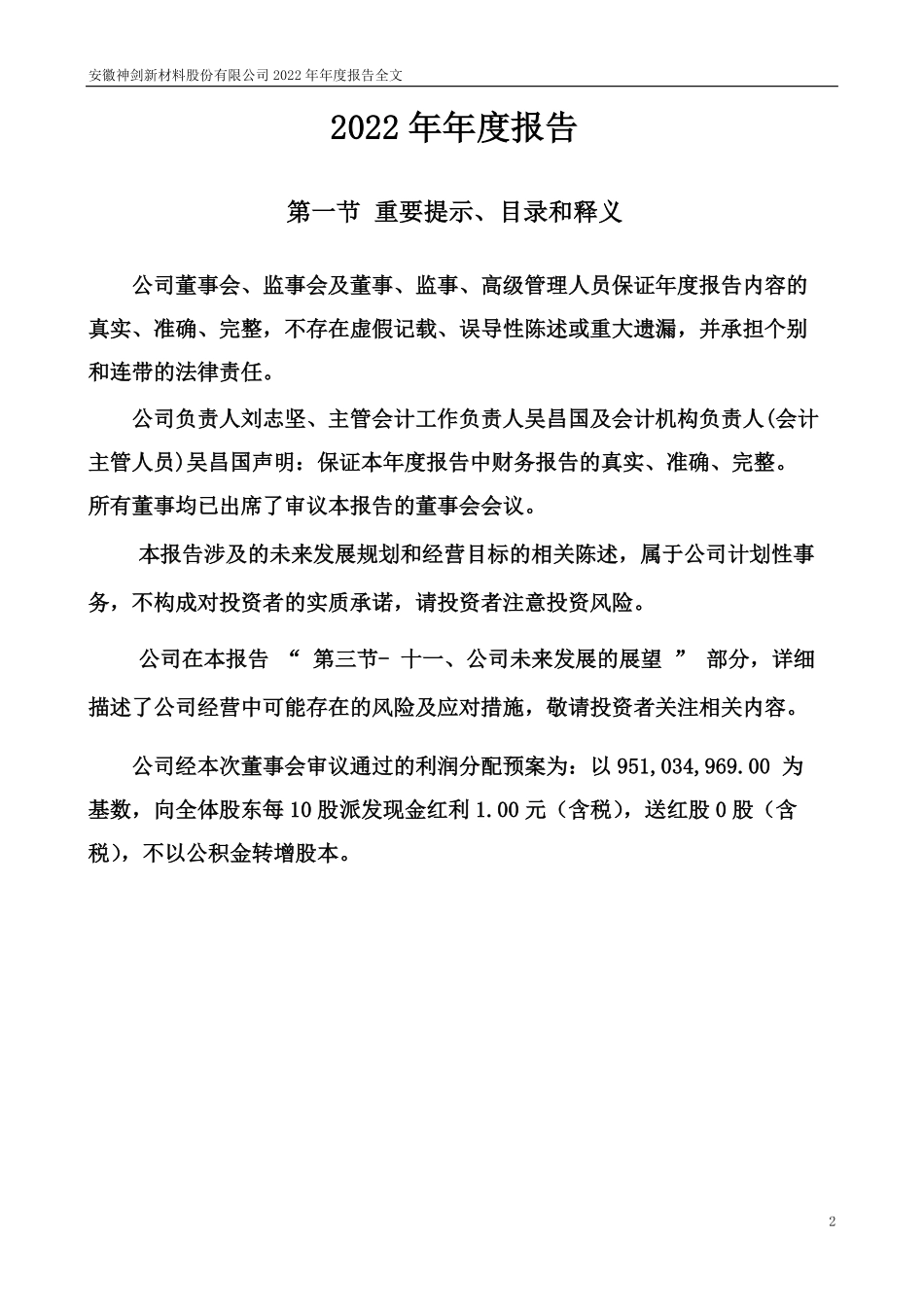 002361_2022_神剑股份_2022年年度报告_2023-04-27.pdf_第2页