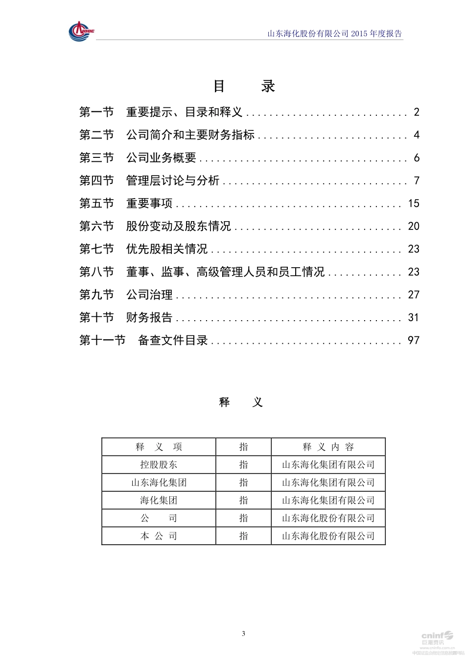 000822_2015_山东海化_2015年年度报告（更新后）_2017-03-24.pdf_第3页
