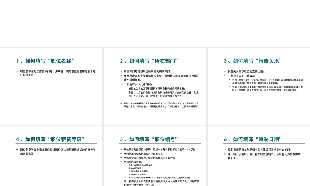 手把手教你如何填写职位说明书（一学就会！）.ppt