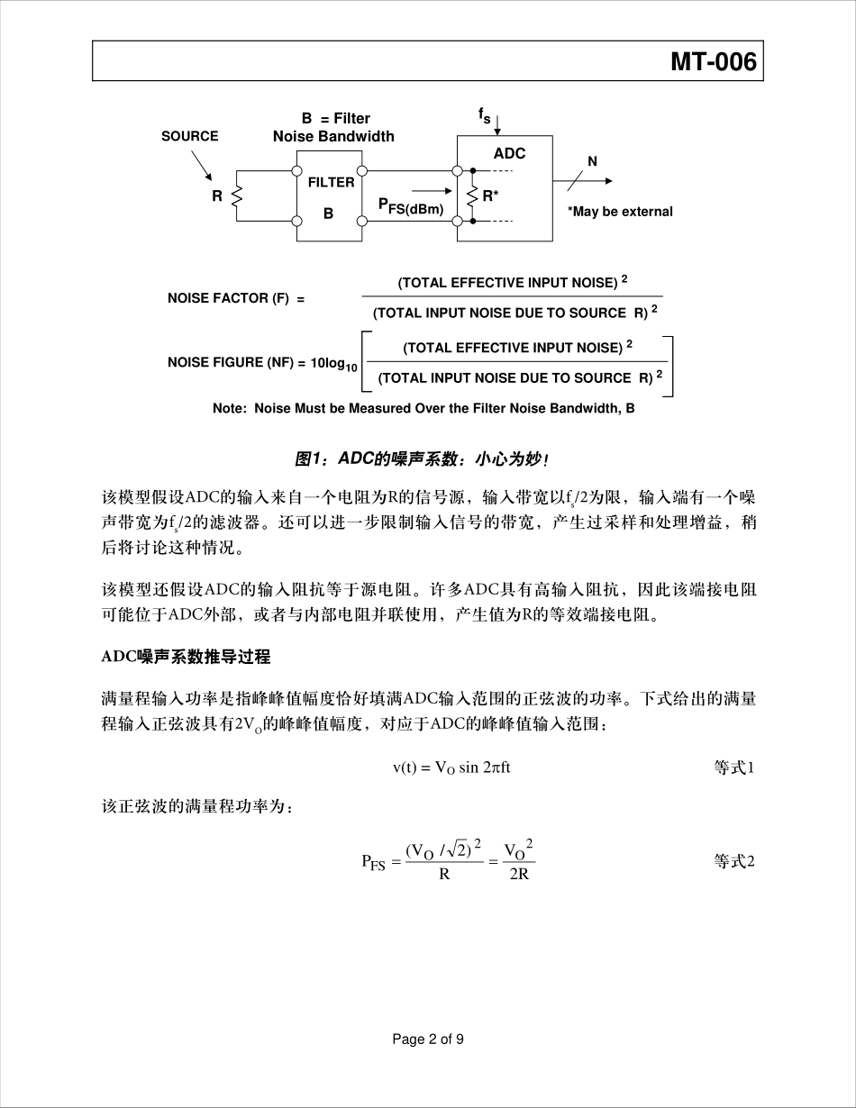 ADC噪声系数 —— 一个经常被误解的参数.pdf_第2页