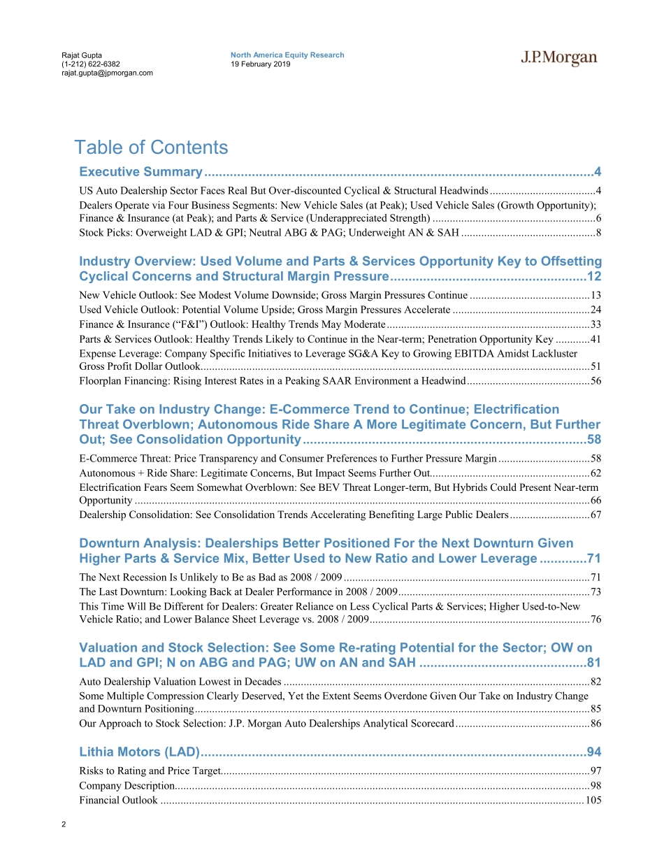 J.P. 摩根-美股-汽车行业-美国汽车经销商：10年来估值过低折扣过高-2019.2.19-234页.pdf_第3页