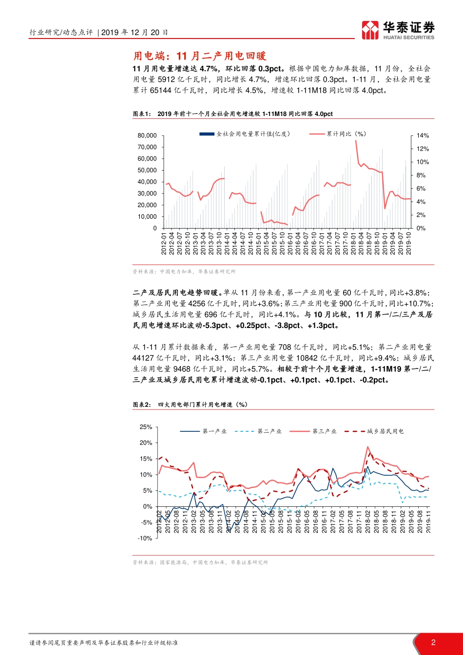 电力行业月报：多省电价政策出台关注明年双边量价-20191220-华泰证券-14页.pdf_第3页
