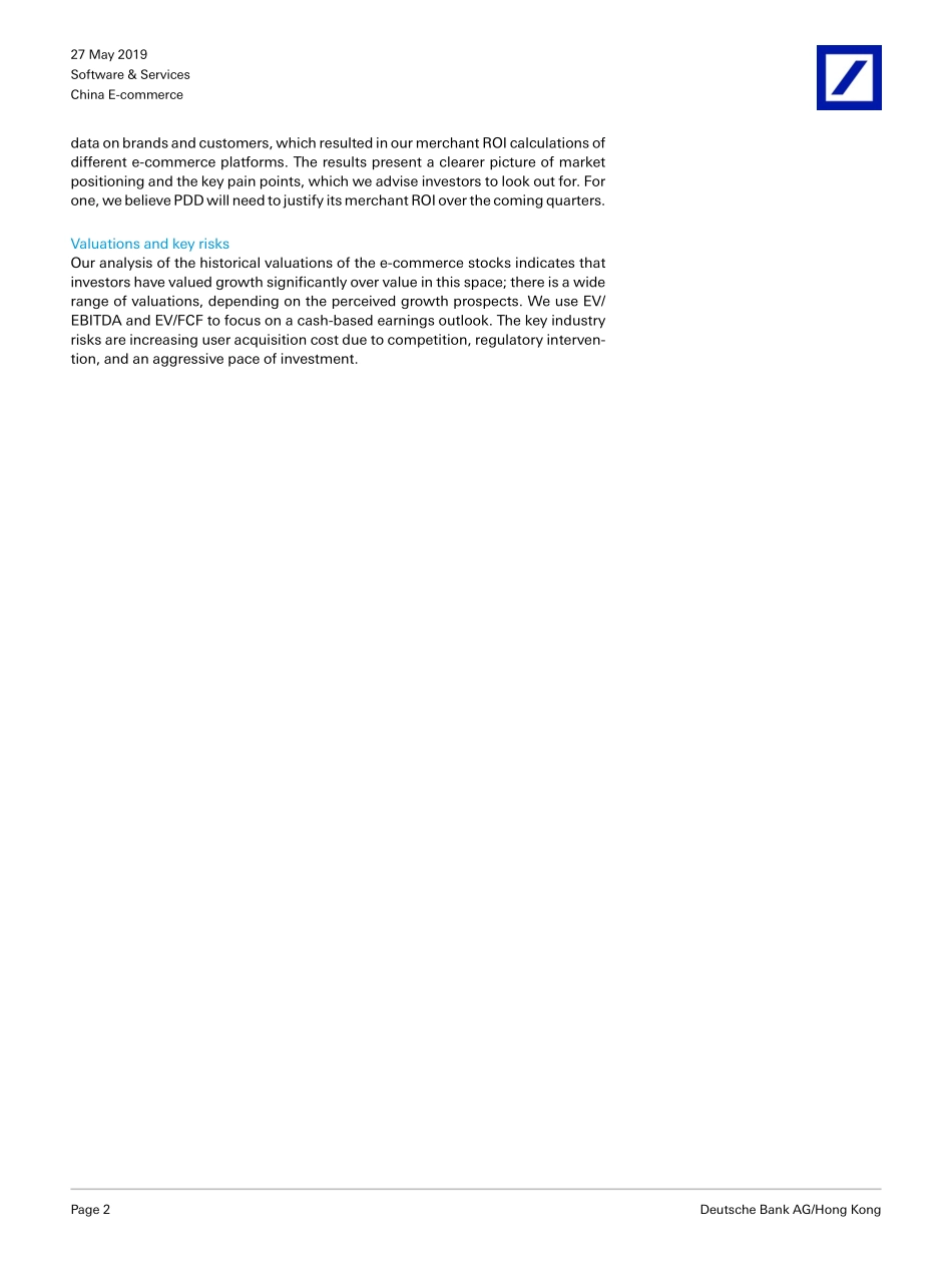 德银-中国-软件服务业-中国电子商务：两个阵营的故事——我们看好有着强劲增长前景的公司-2019.5.27-72页 (2).pdf_第3页