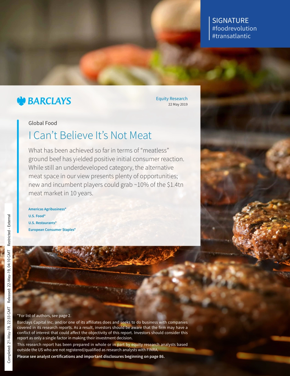 巴克莱-全球-食品行业-全球食品业：我不敢相信这不是肉-2019.5.22-92页 (2).pdf_第1页