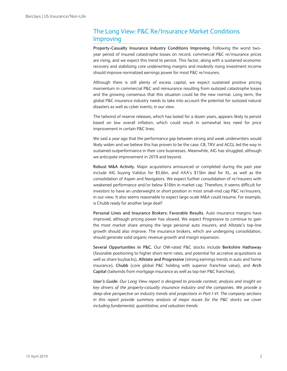 巴克莱-美股-保险行业-美国非寿险：财险与再保险市场状况改善-2019.4.15-189页.pdf_第3页