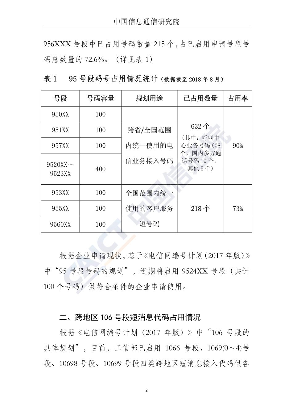 部分电信网码号资源占用情况报告（2018.8）.pdf_第3页