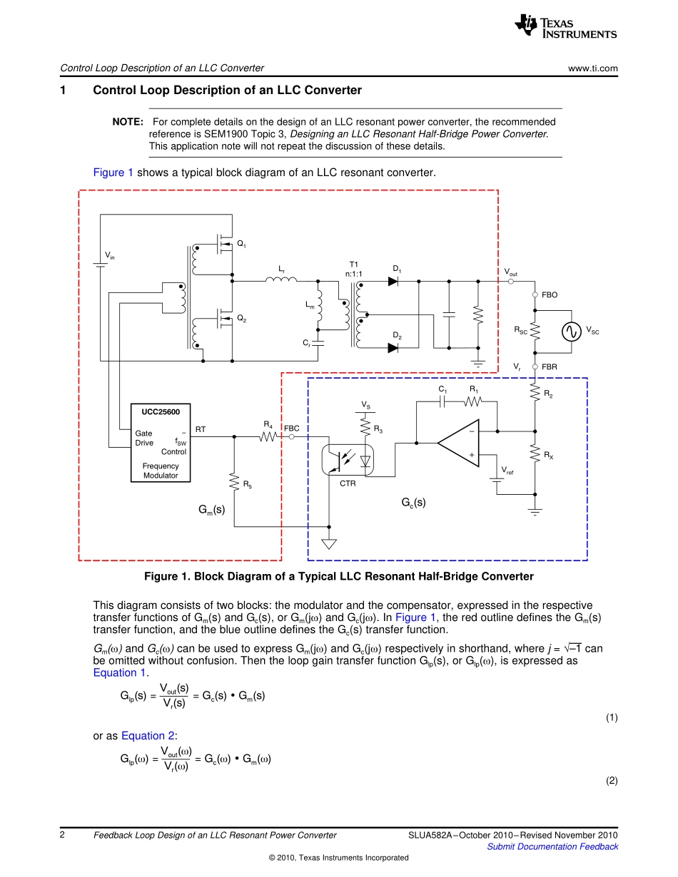 LCC环路反馈设计Feedback Loop Design of an LLC Resonant Power Converter.pdf_第2页