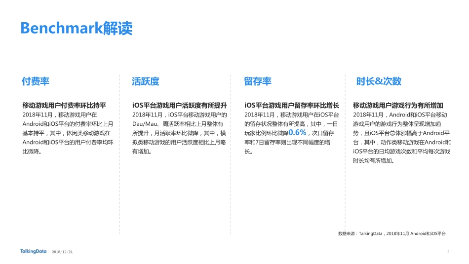 TalkingData-2018年11月移动游戏Benchmark-2018.12-16页.pdf_第2页