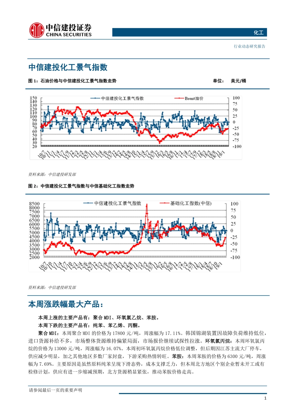 化工行业：聚合MDI再度大幅上调染料板块表现依然强势-20190401-中信建投-26页.pdf_第3页