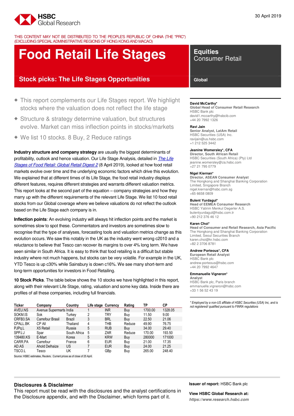 汇丰银行-全球-零售行业-食品零售生命阶段：生命阶段的机遇-2019.4.30-44页 (2).pdf_第1页