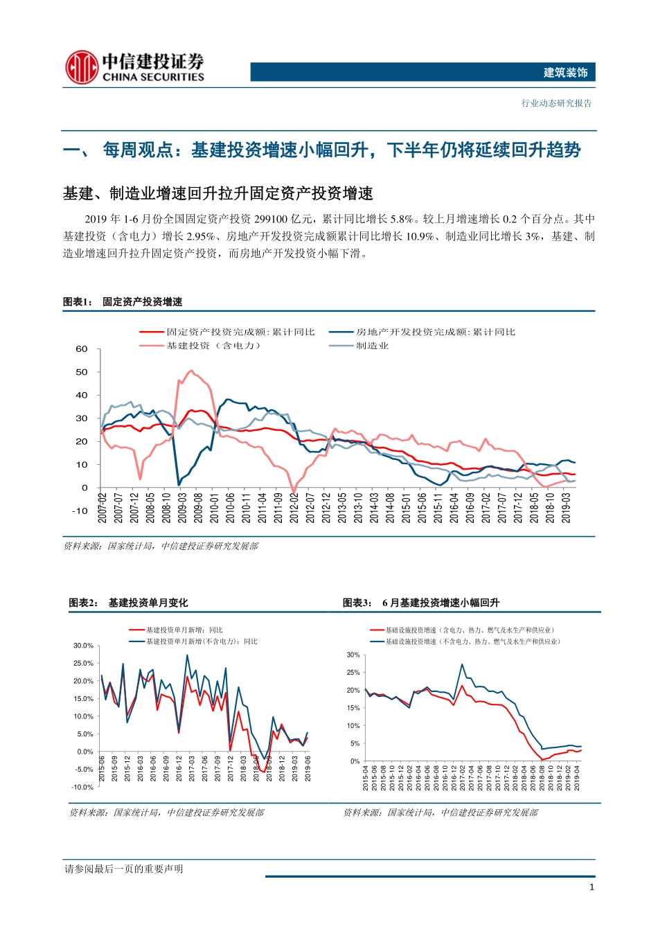 建筑装饰行业：基建投资增速小幅回升下半年仍将延续回升趋势-20190721-中信建投-11页.pdf_第3页