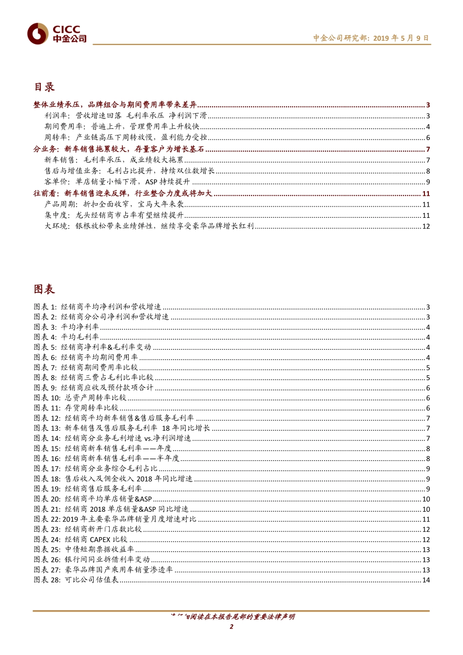 汽车及零部件行业汽车经销商年报回顾：整体业绩承压经营更趋稳健-20190509-中金公司-16页.pdf_第3页