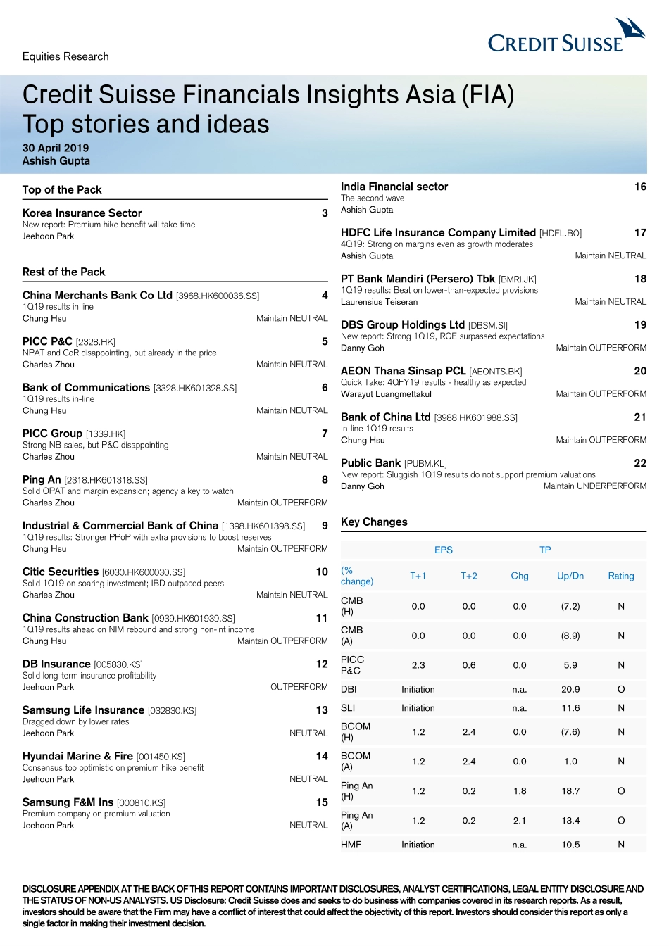 瑞信-亚太地区-宏观策略-瑞士信贷亚洲金融观察(FIA)-2019.4.30-26页.pdf_第1页