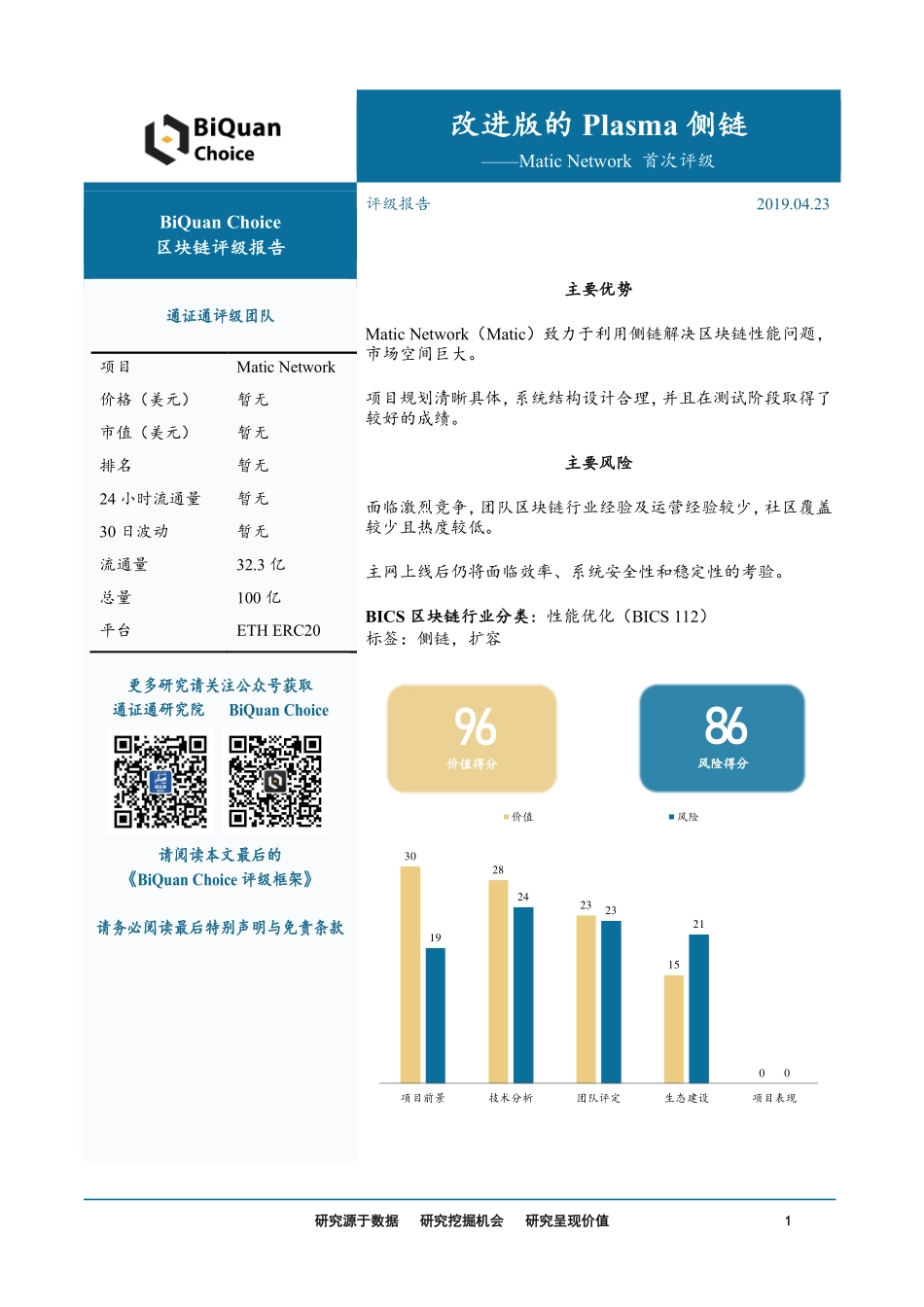 区块链行业评级报告：Matic_Network首次评级改进版的Plasma侧链-20190423-通证通研究院-11页.pdf_第1页