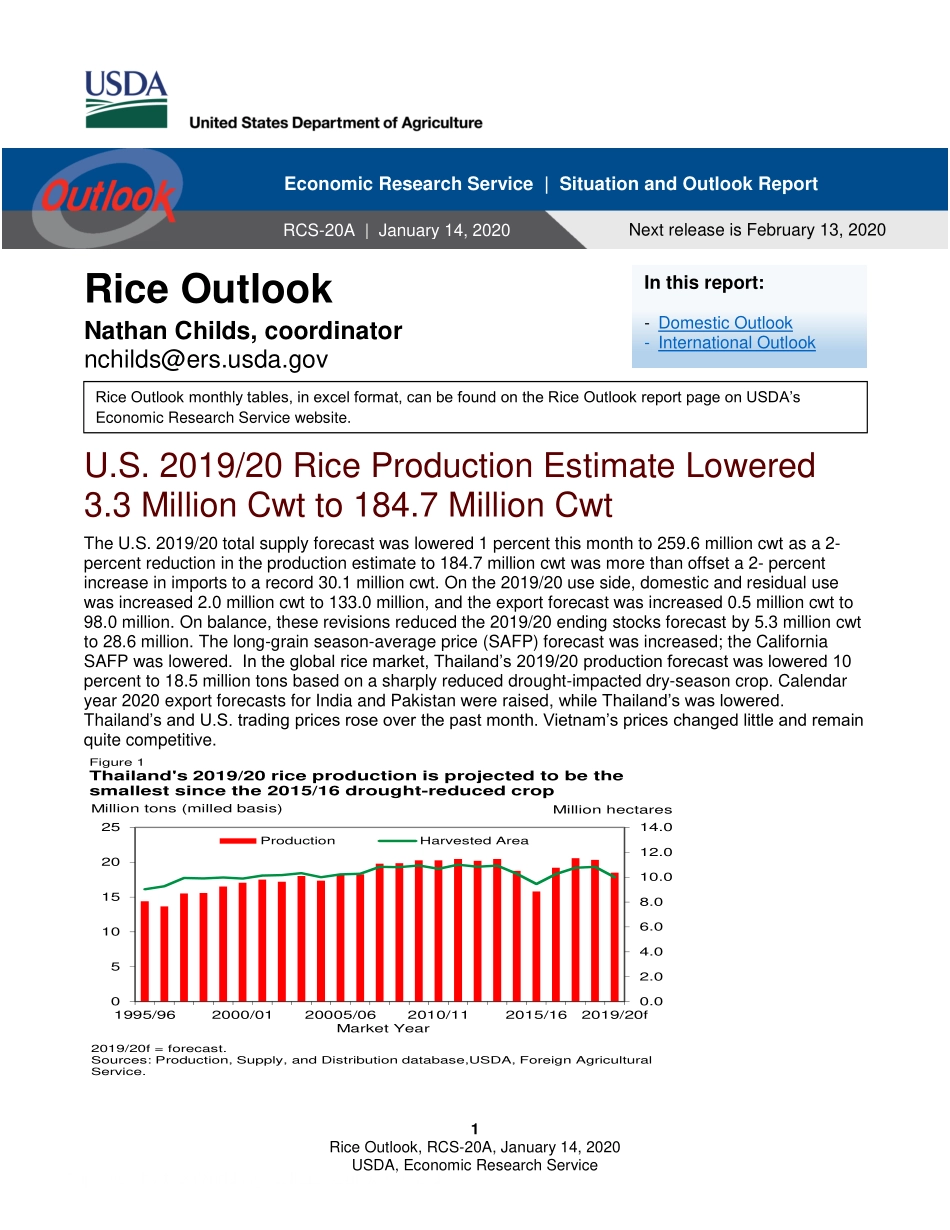 美国农业部-美股-农业行业-稻米展望 -20200114-14页.pdf_第1页