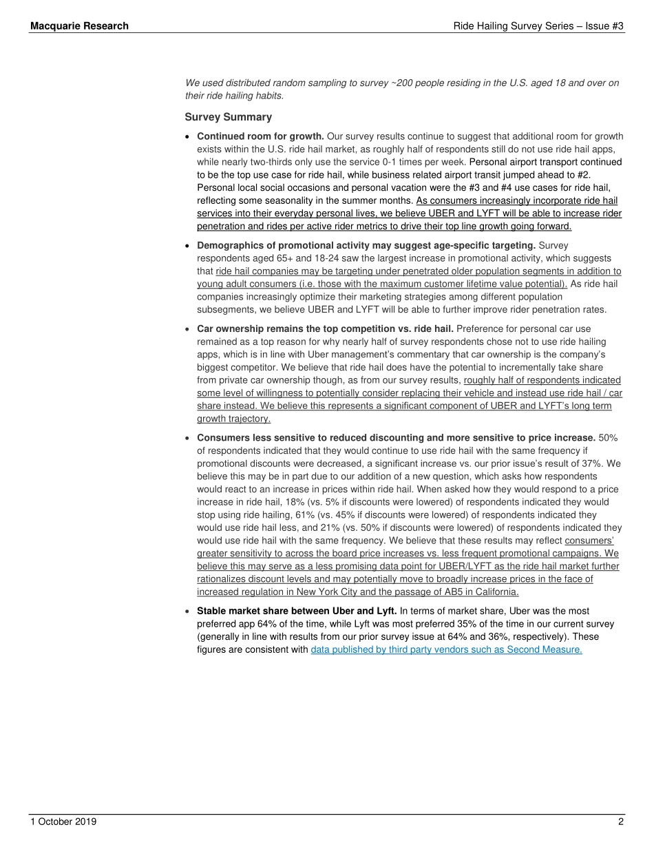 麦格理-美股-互联网服务业-美国叫车服务调查：深入挖掘消费者价格敏感性-2019.10.1-28页.pdf_第3页